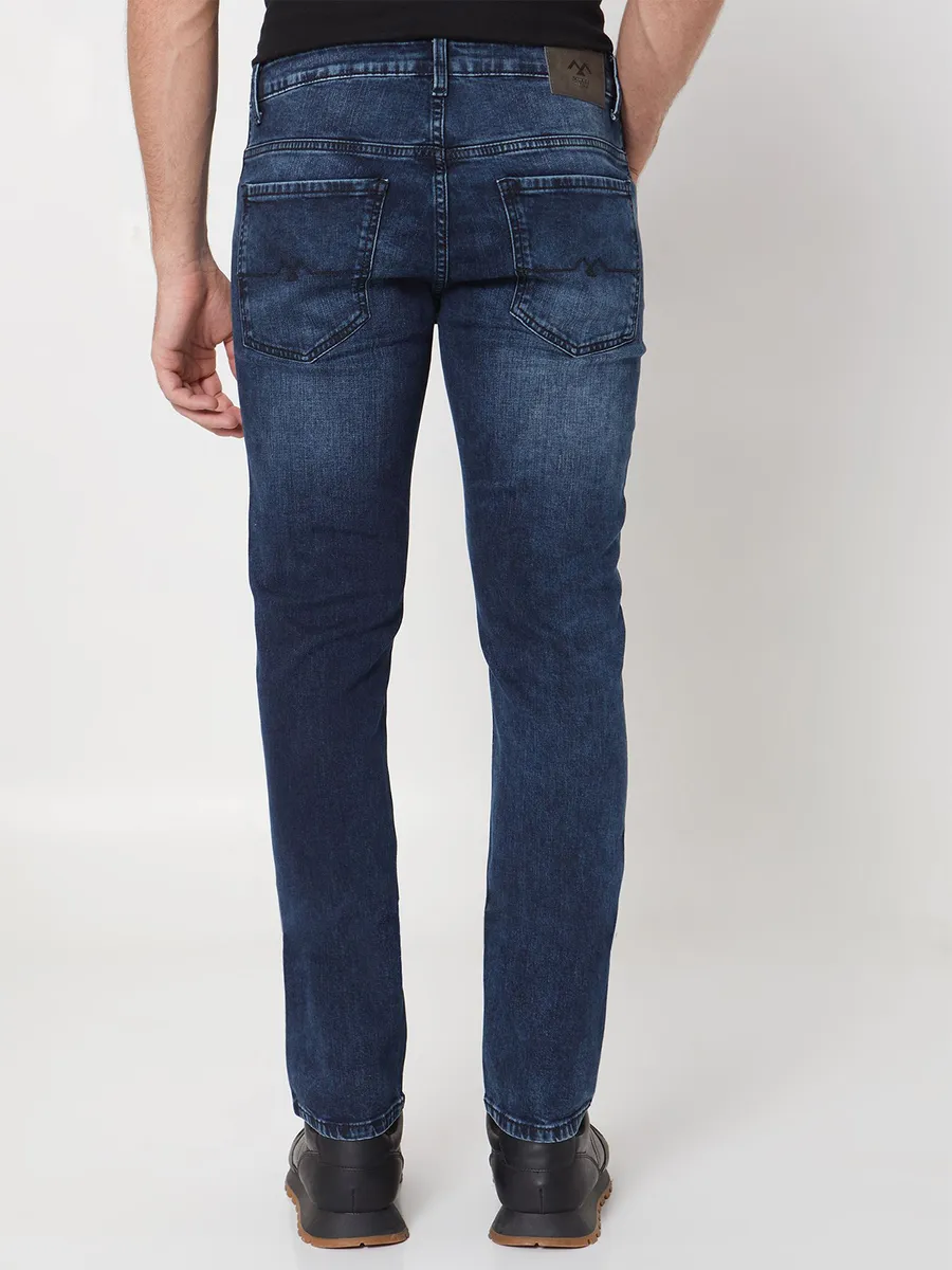 Mufti navy washed super slim fit jeans