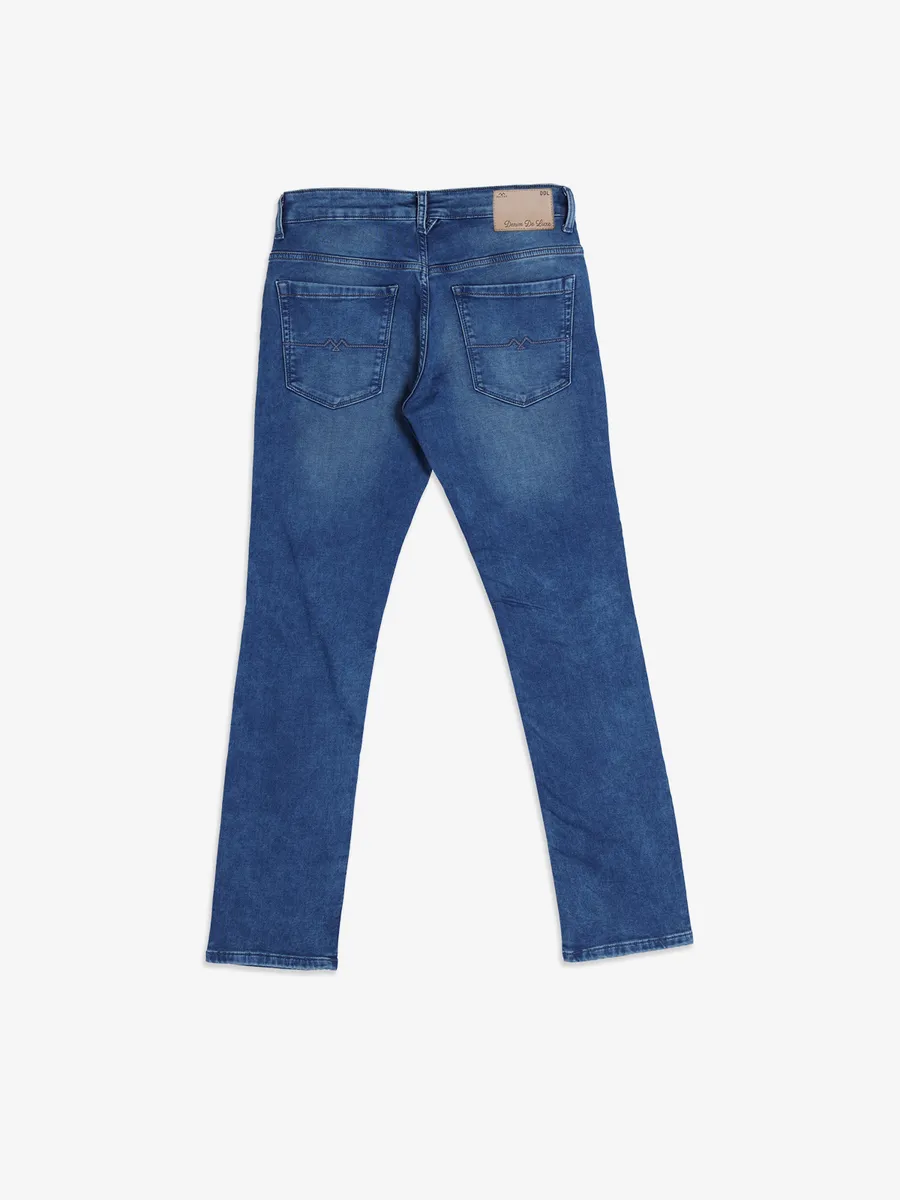 MUFTI washed blue super slim fit jeans