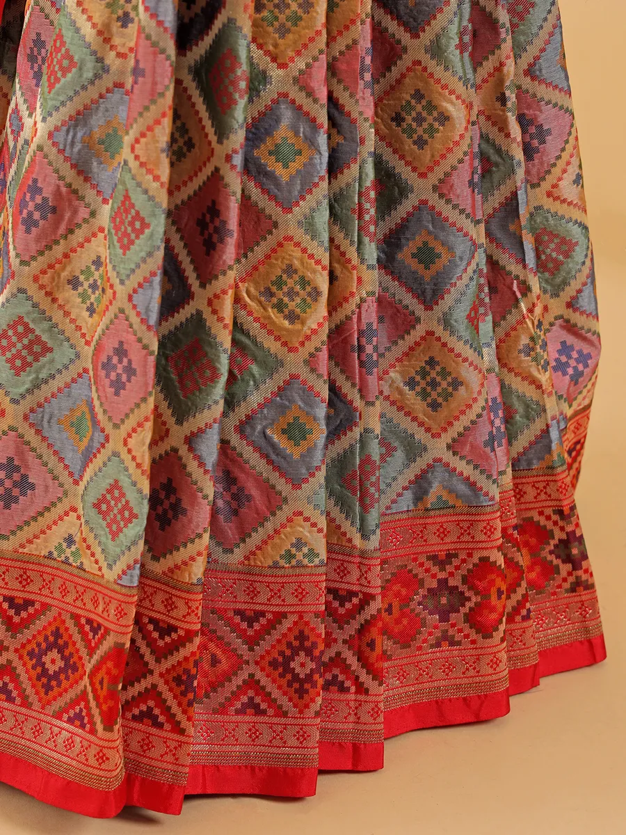 Multi color banarasi silk saree
