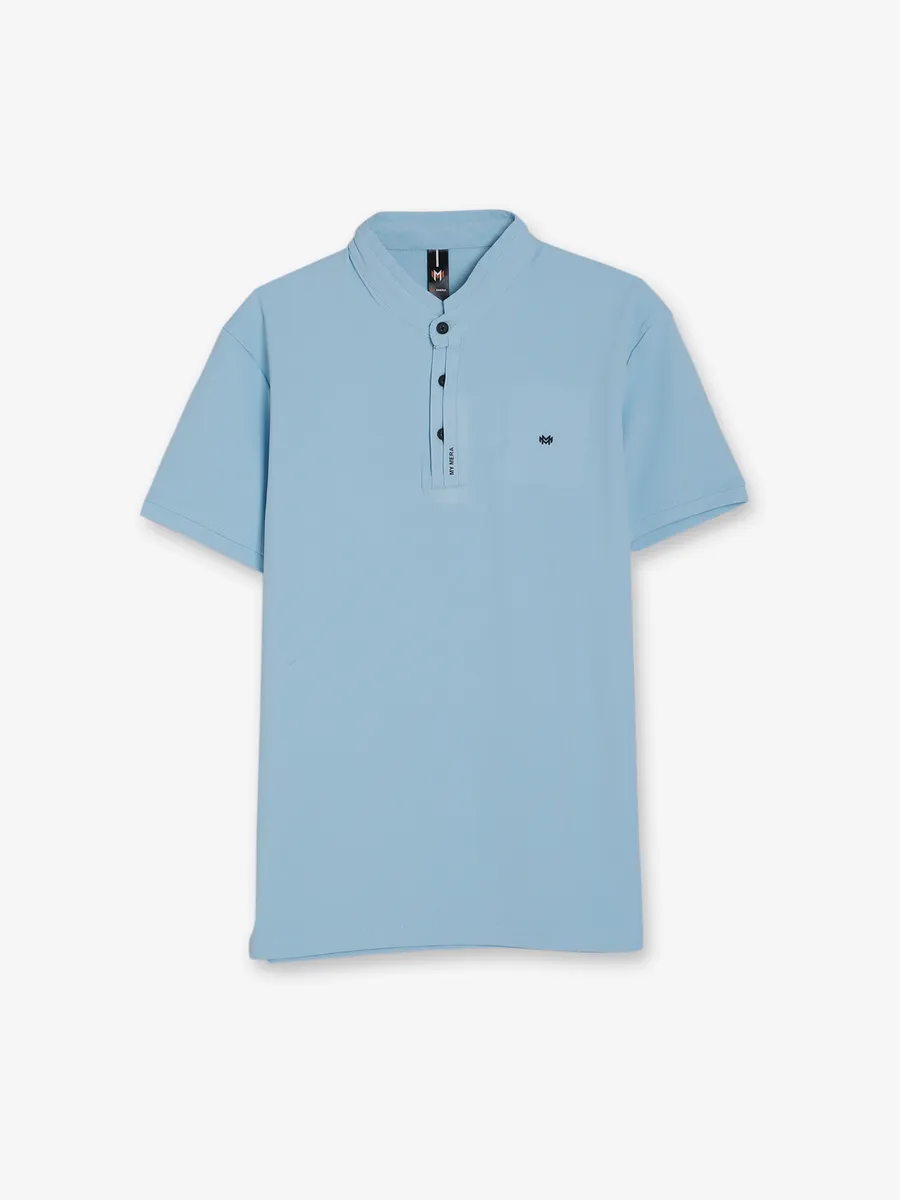 Mymera sky blue plain t shirt