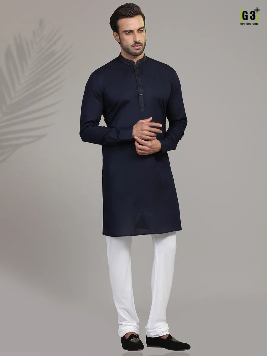 Navy full sleeves  Men Kurta pajama for festive