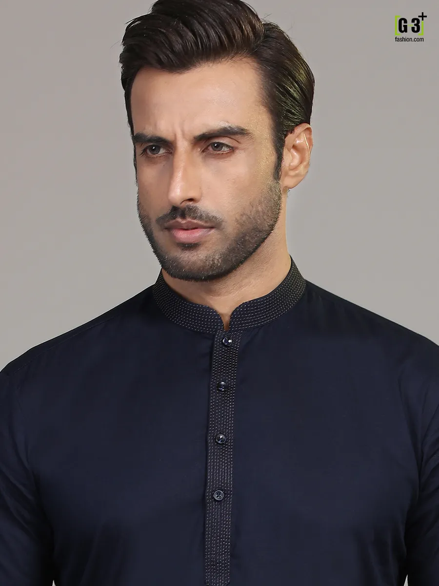 Navy full sleeves  Men Kurta pajama for festive