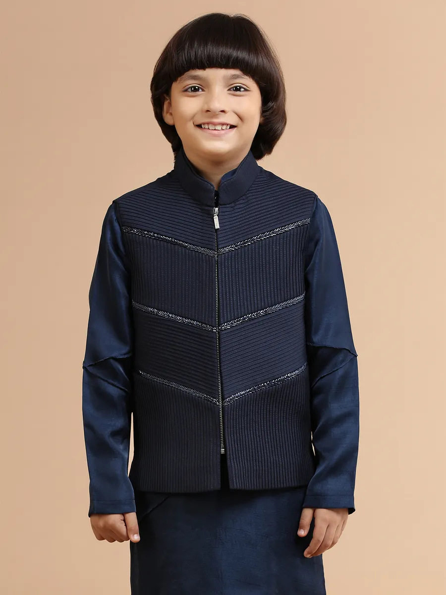 Navy reception look waistcoat set