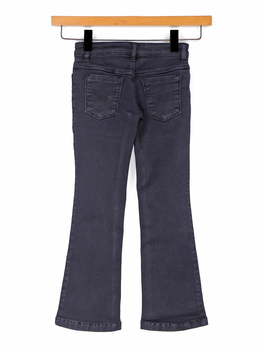 Navy solid girls jeans