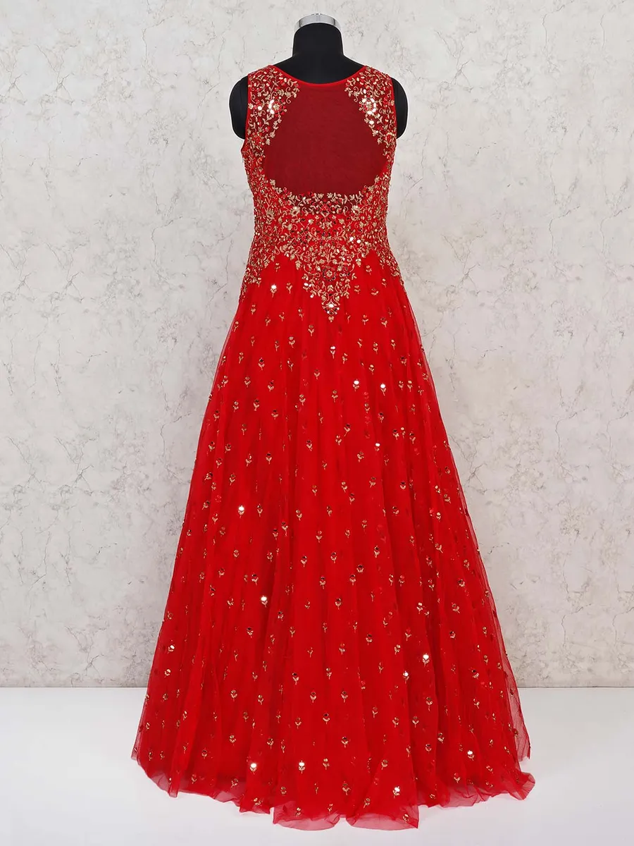 Net red designer party wear gown