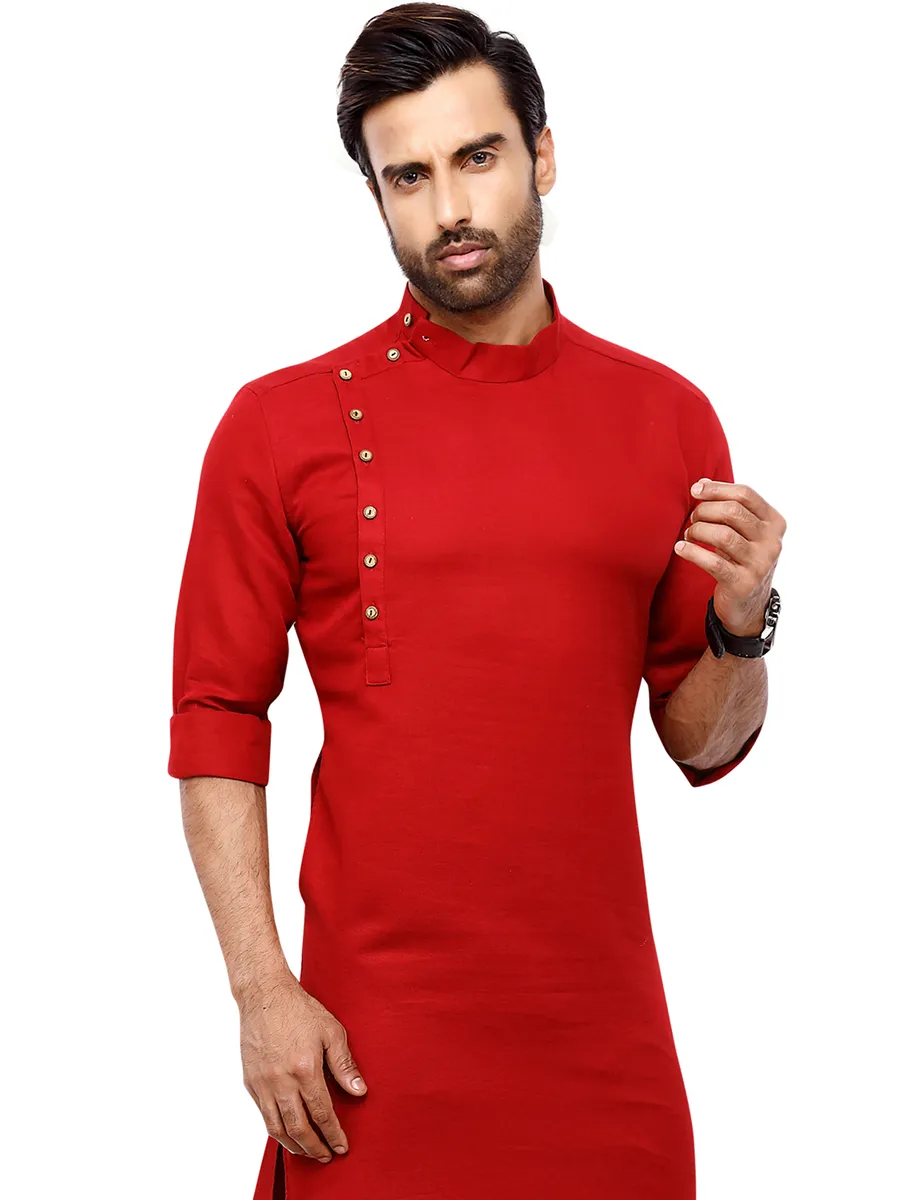 Classic red kurta for festival