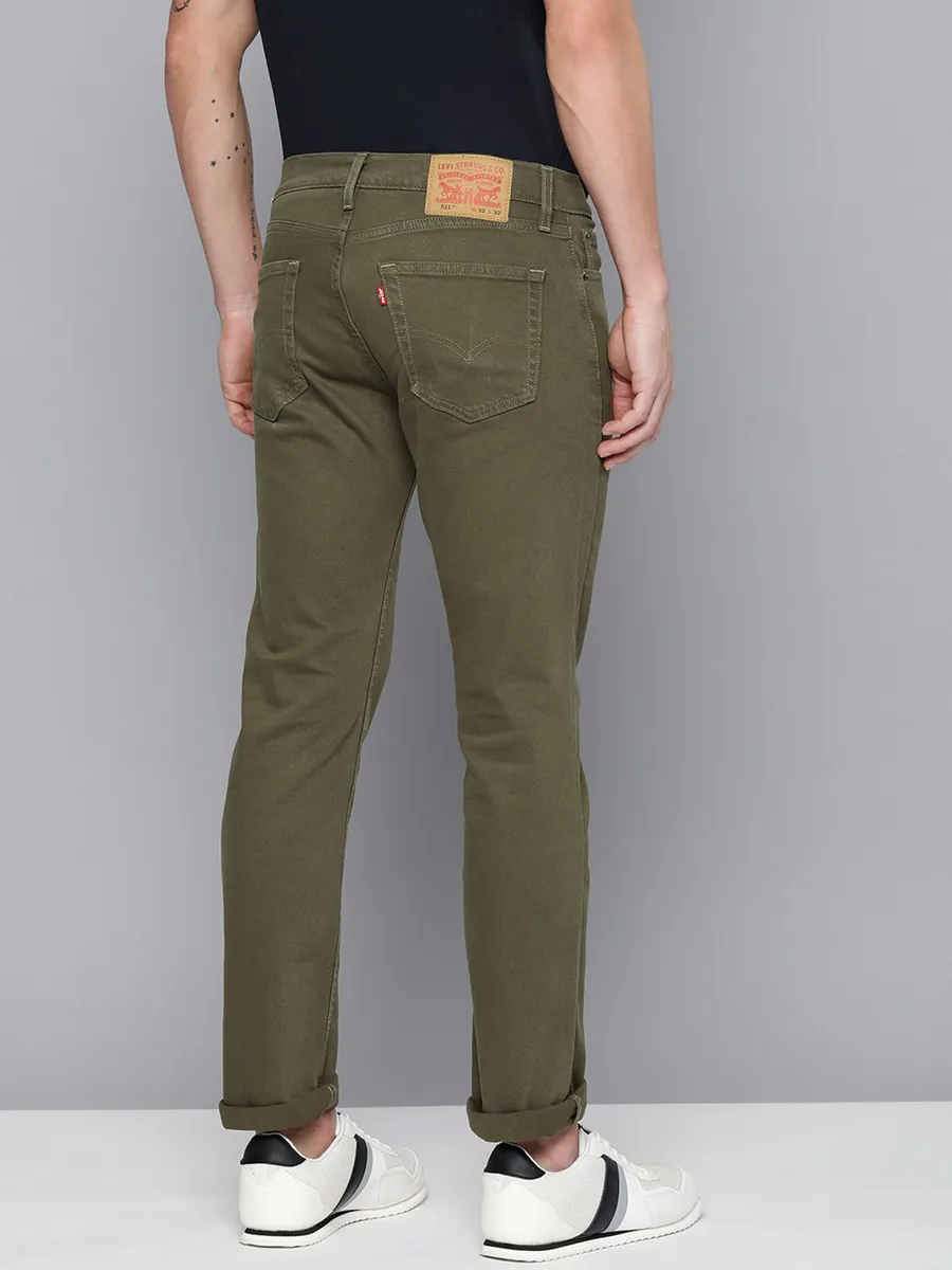 LEVIS moss green solid 511 slim fit jeans G3 MJE5189 United States