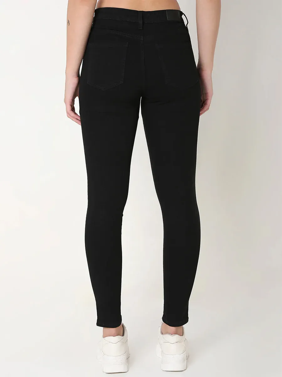 SPYKAR solid skinny fit jeans in black