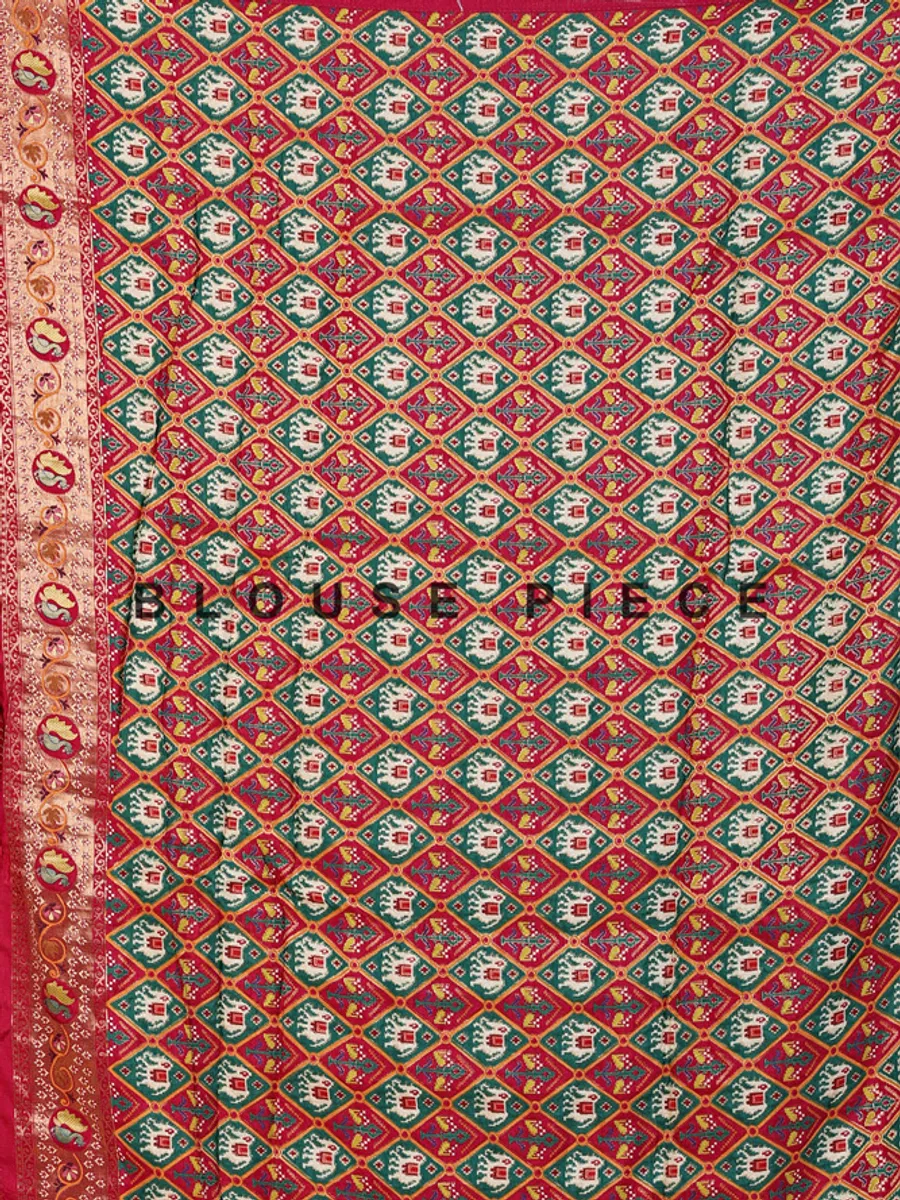 Newest aqua silk saree for festive
