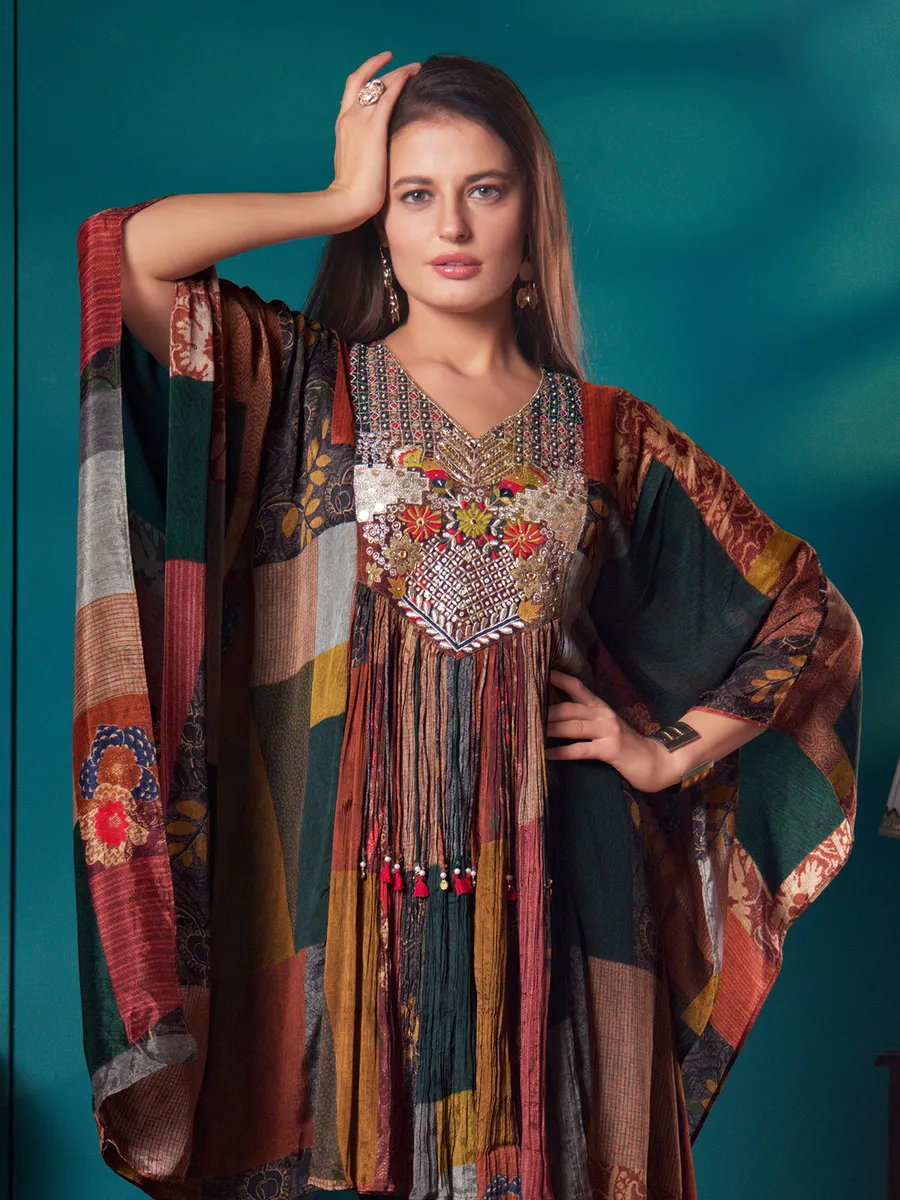 Newest bottle green printed co ord setG3WCS15405 United States