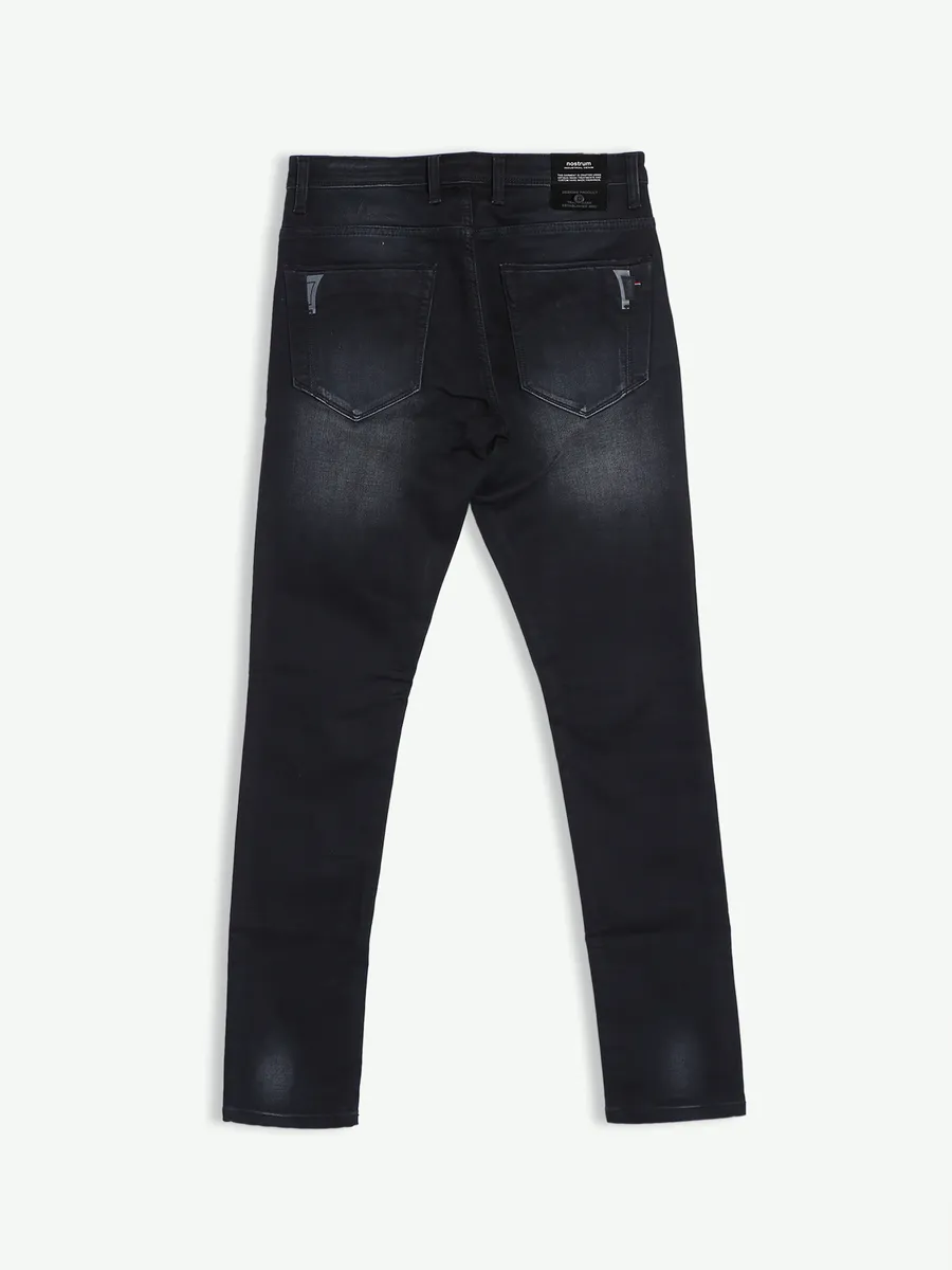 Nostrum black slim fit washed jeans
