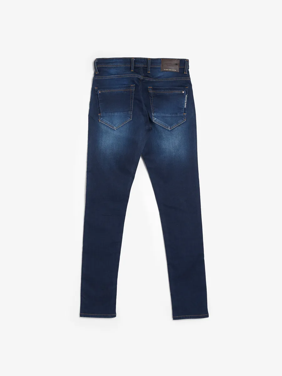 Nostrum navy washed slim fit jeans