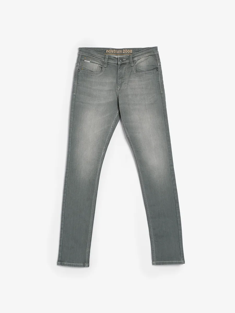 Nostrum olive washed slim fit jeans