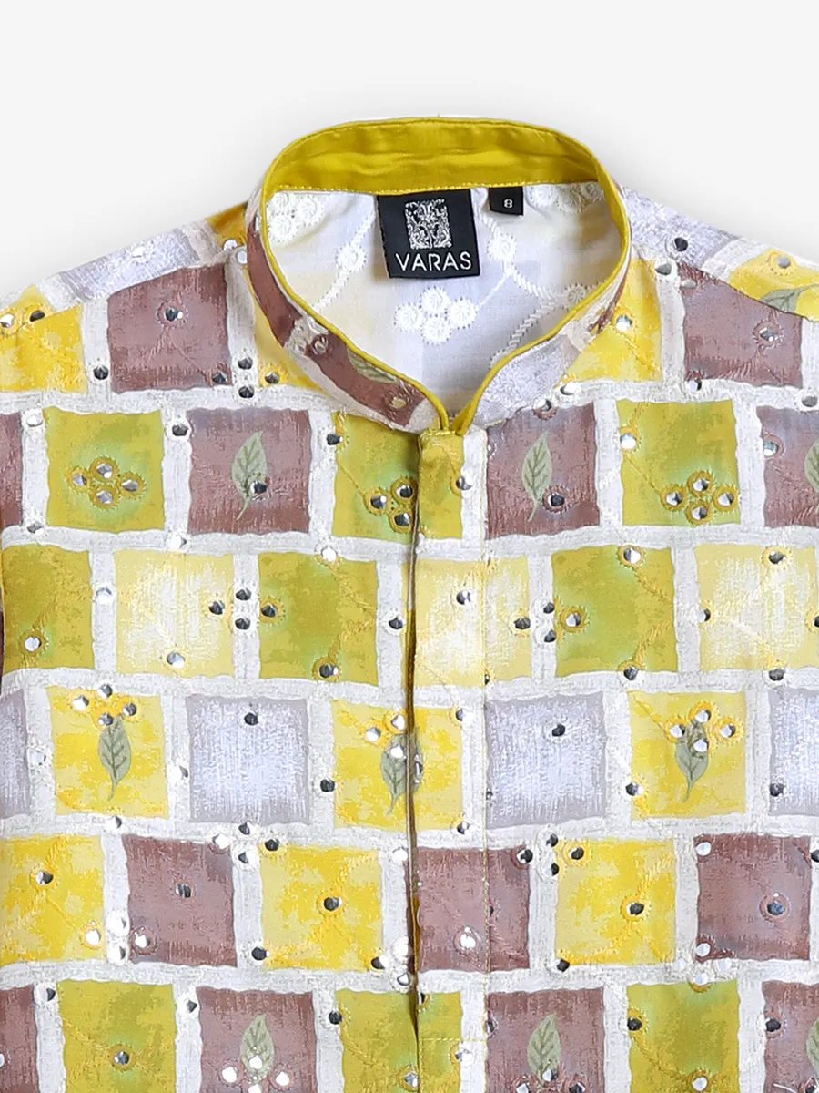 Offwhite kurta pajama for festiveG3BKS2386 United States