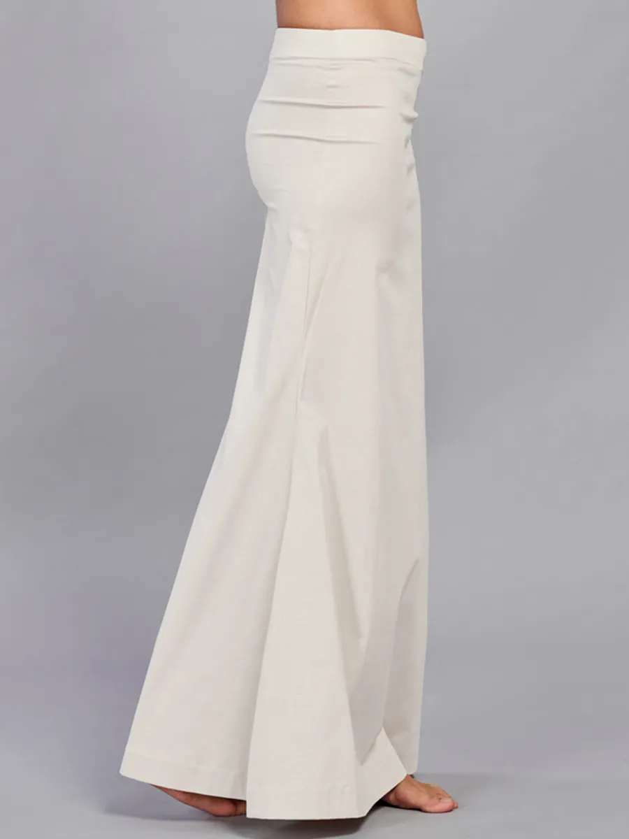 Off white plain lycra cotton petticoat