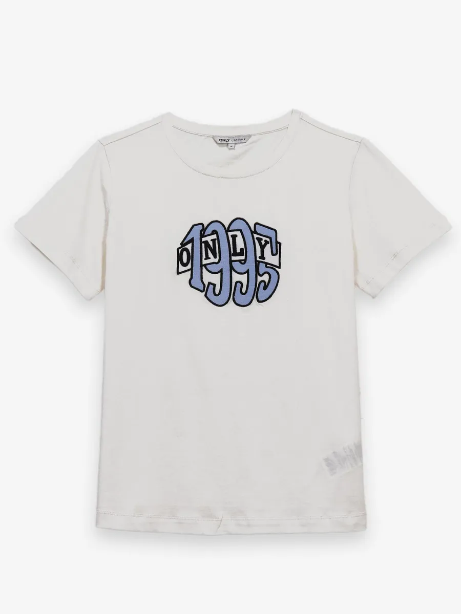 ONLY off-white brand name cotton t-shirt