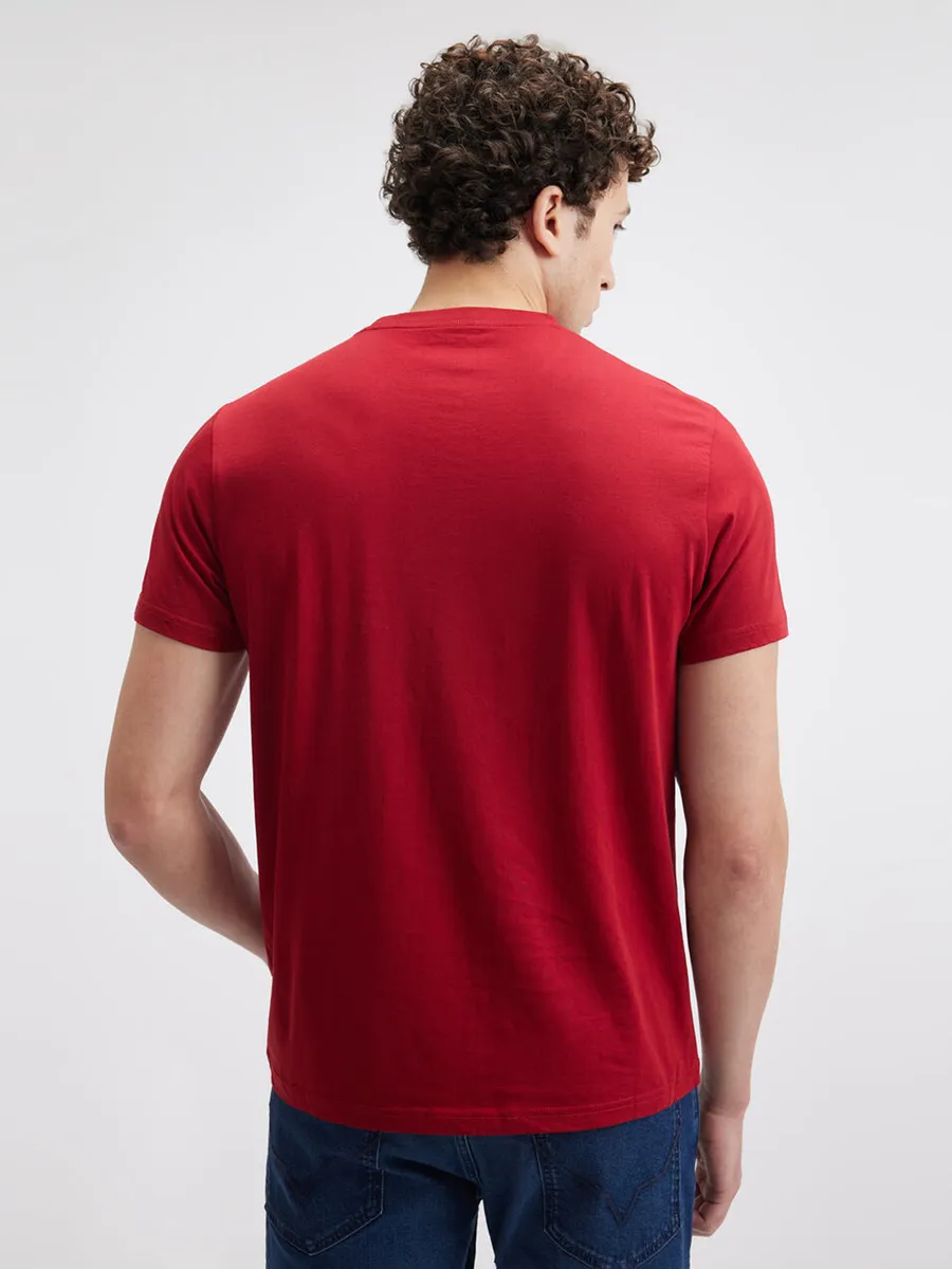 PEPE cotton red slim fit t-shirt for men