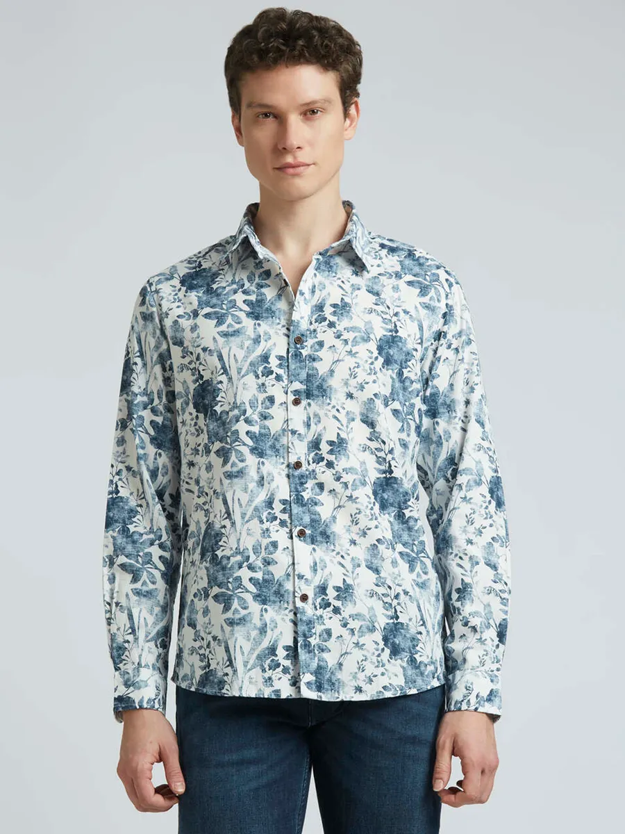 PEPE floral blue casual cotton shirtG3MCS14371 United States