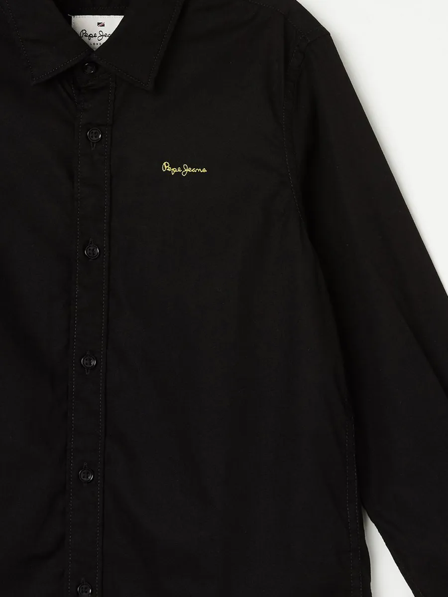 Pepe Jeans black cotton plain shirt