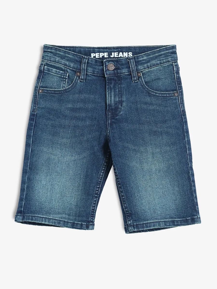 PEPE JEANS blue washed denim shorts