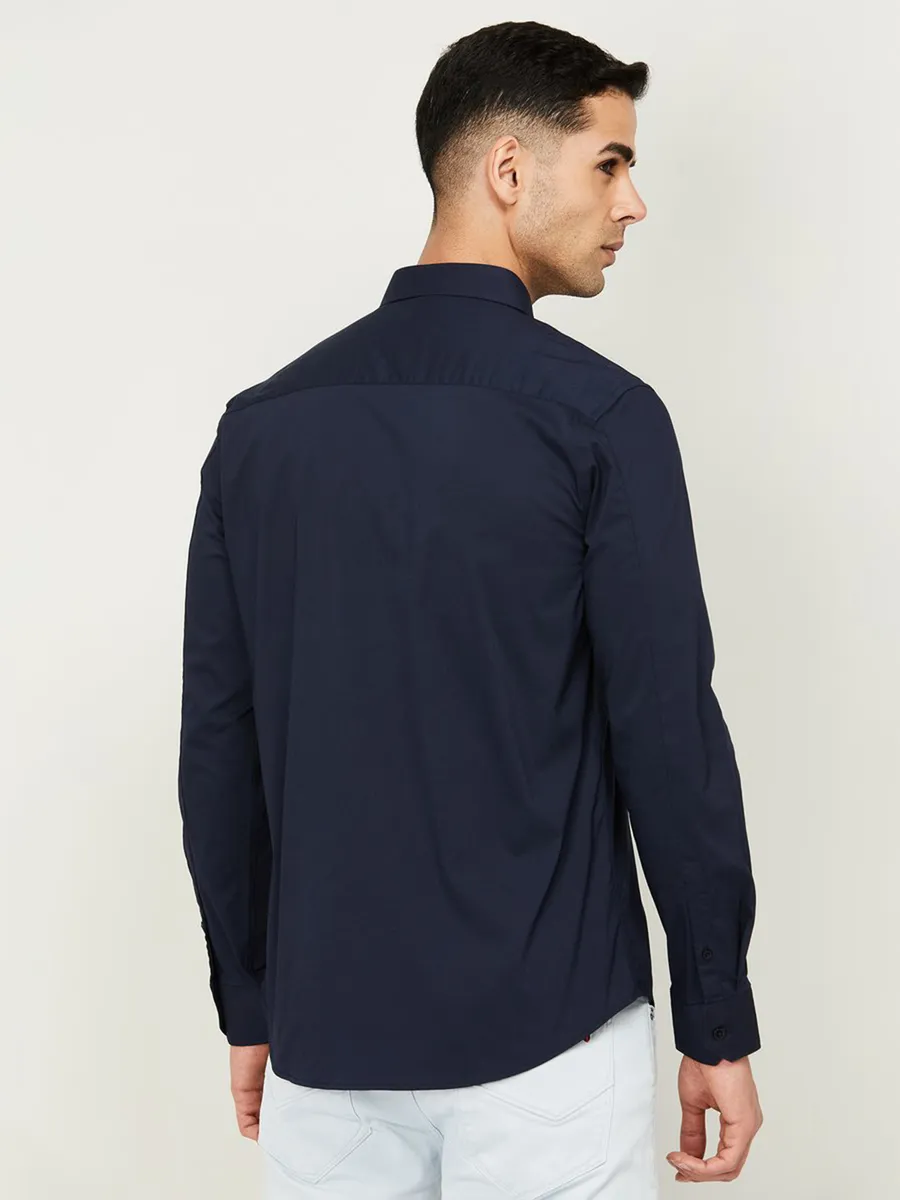 Pepe Jeans cotton navy plain shirt