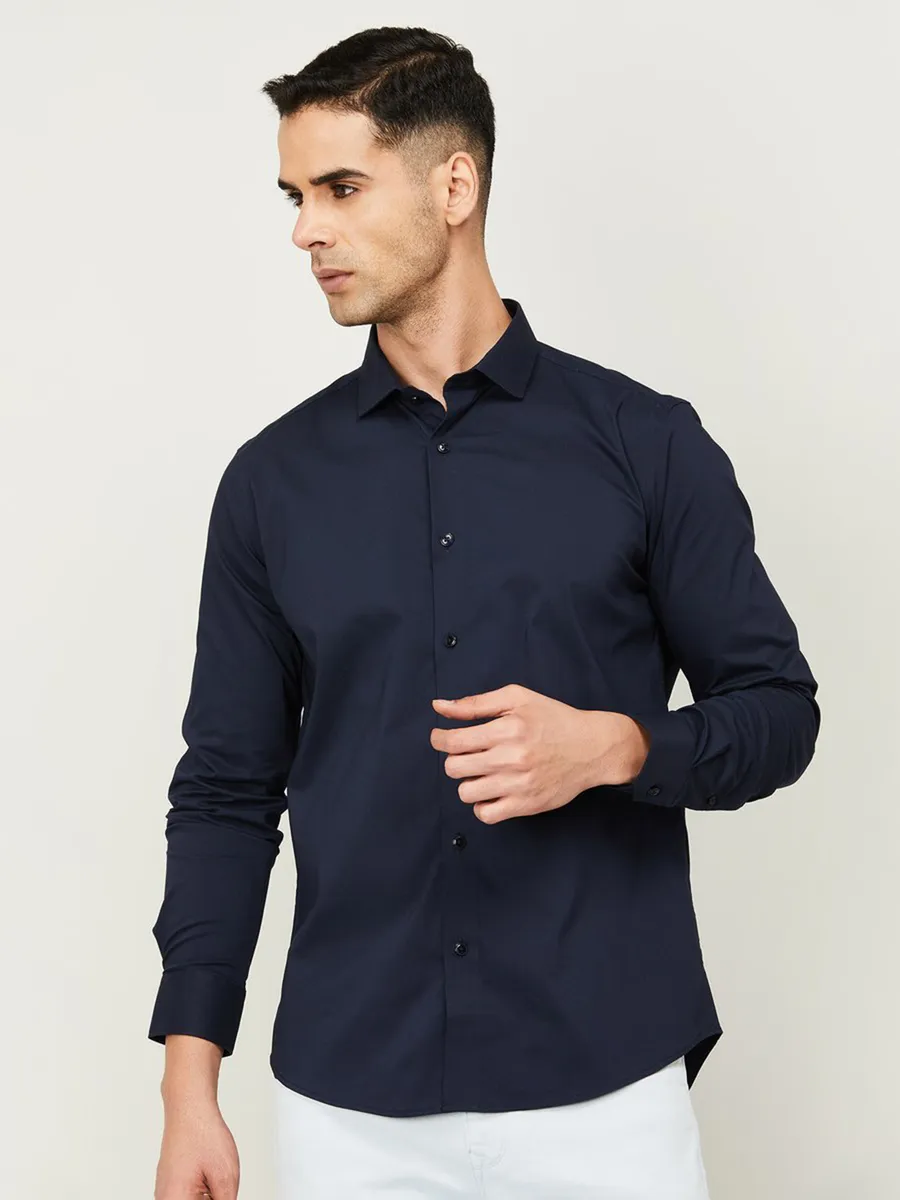 Pepe Jeans cotton navy plain shirt