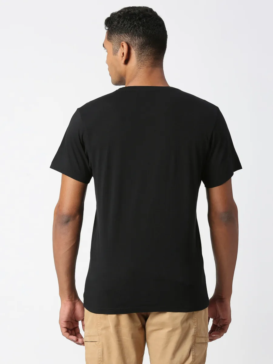 Pepe Jeans cotton printed black t shirt