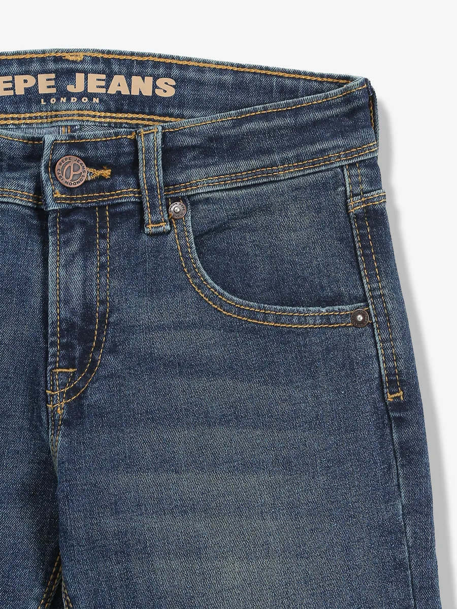 PEPE JEANS denim washed dark blue jeans