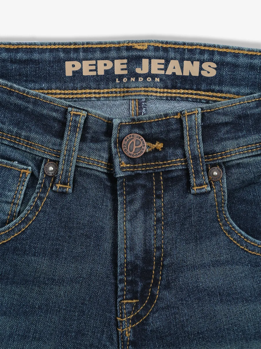 PEPE JEANS denim washed dark blue jeans