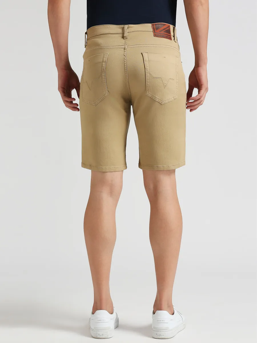 PEPE JEANS khaki solid shorts