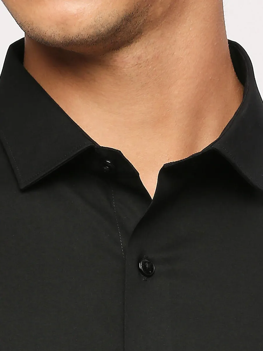 Pepe Jeans plain black shirt in cotton