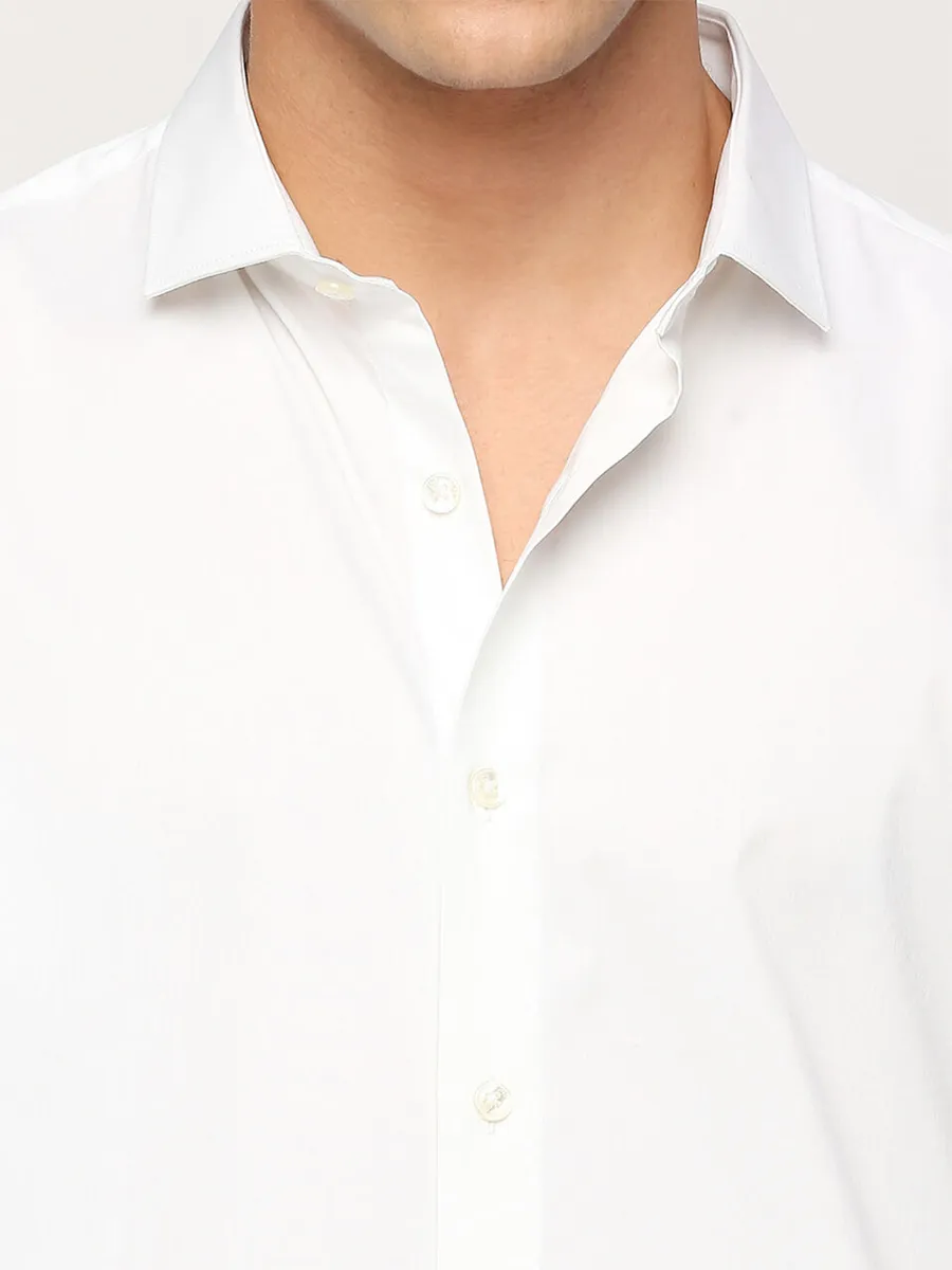 PEPE JEANS plain white casual shirt