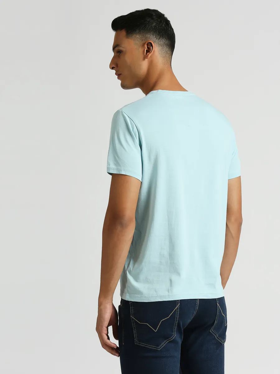 PEPE JEANS sky blue cotton printed t-shirt