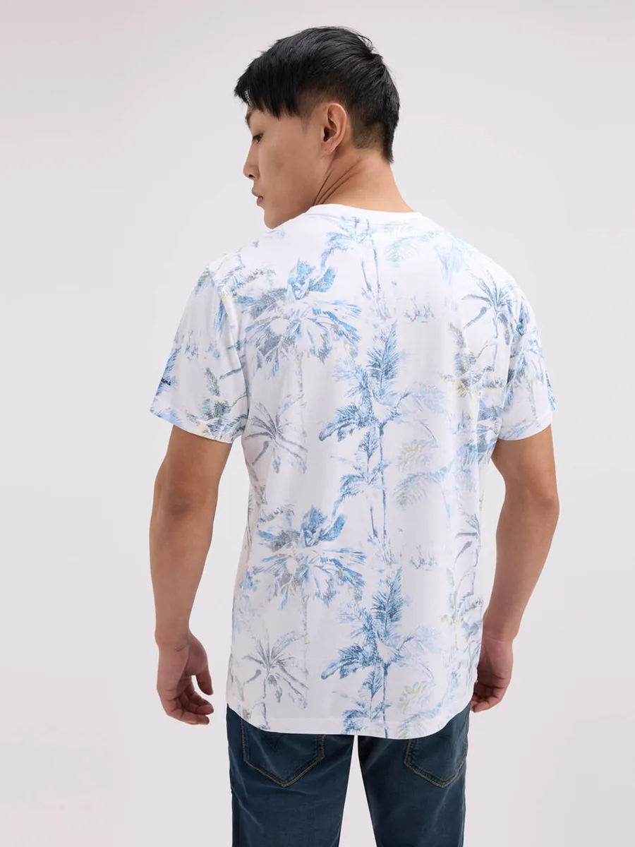 PEPE printed white casual cotton t-shirt for men