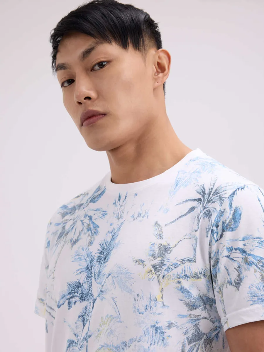 PEPE printed white casual cotton t-shirt for men