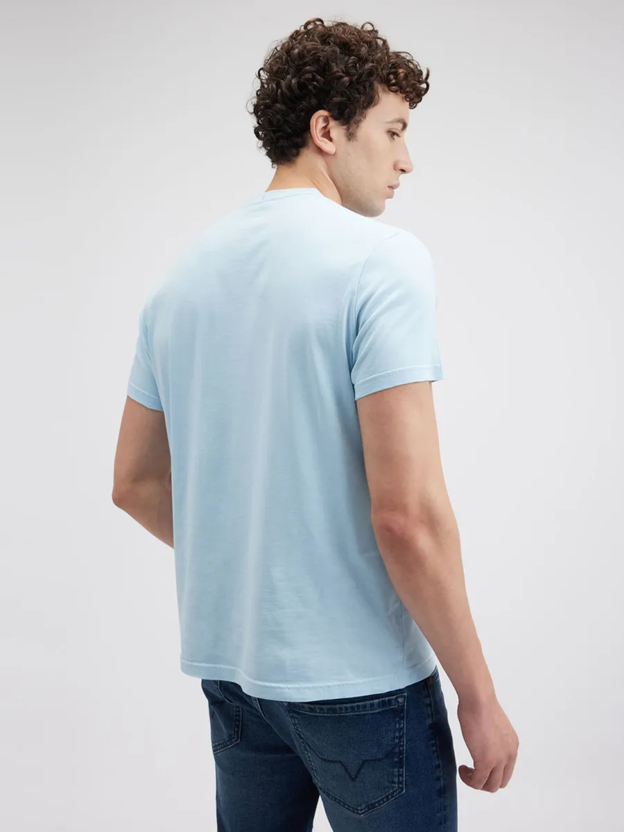 PEPE sky blue cotton t-shirt for men
