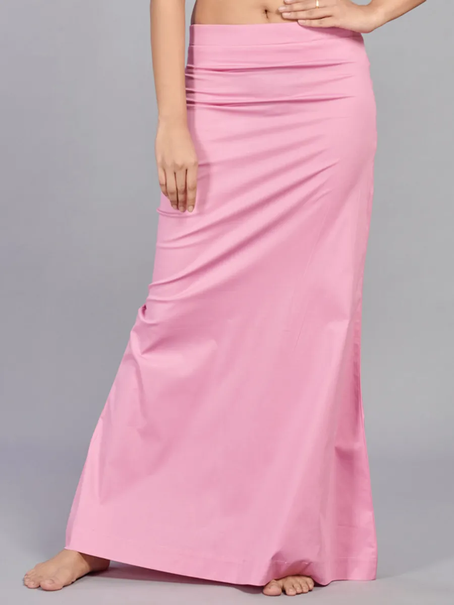 Pink plain saree shapewear