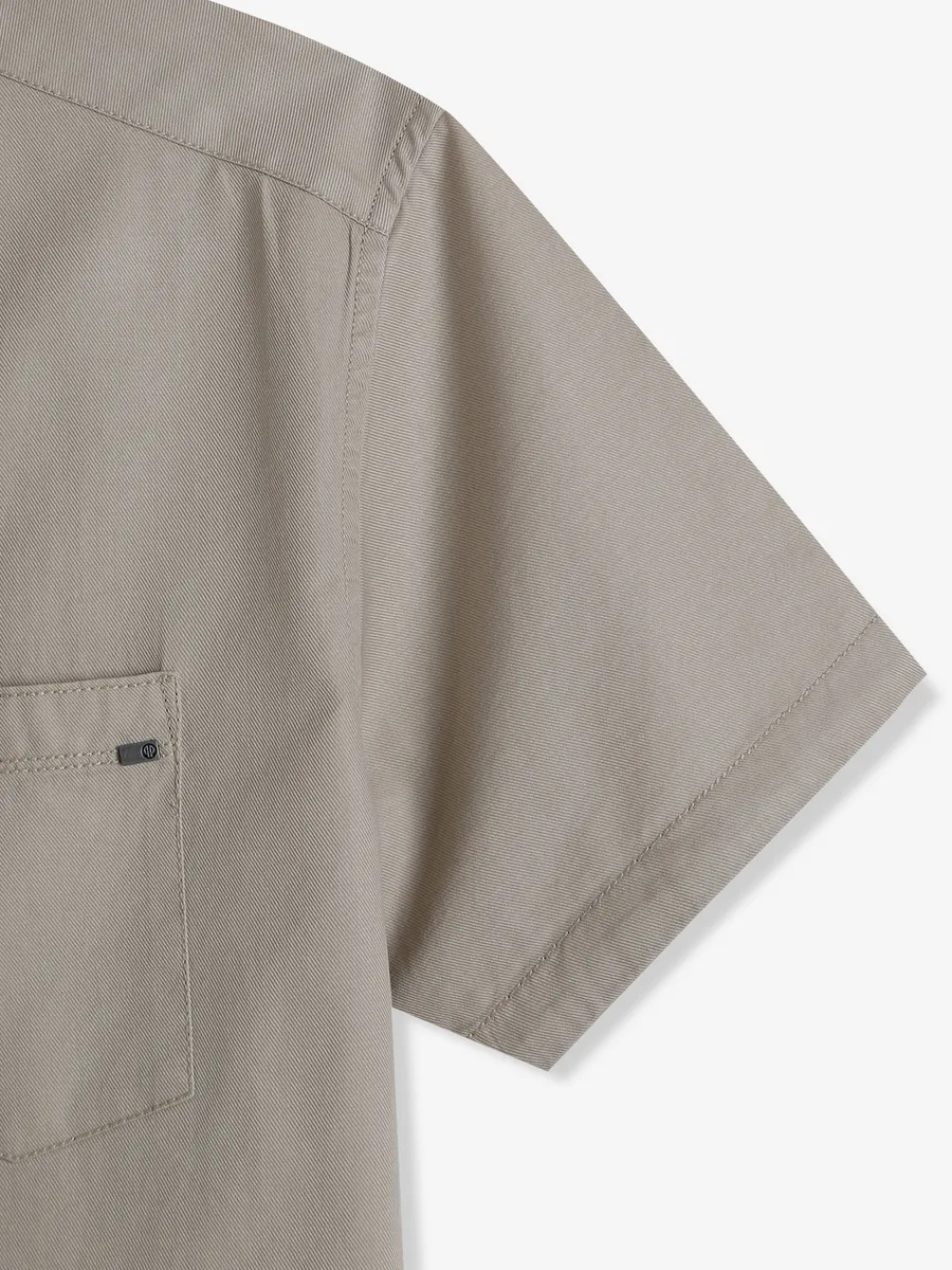 PIONEER plain beige cotton shirt