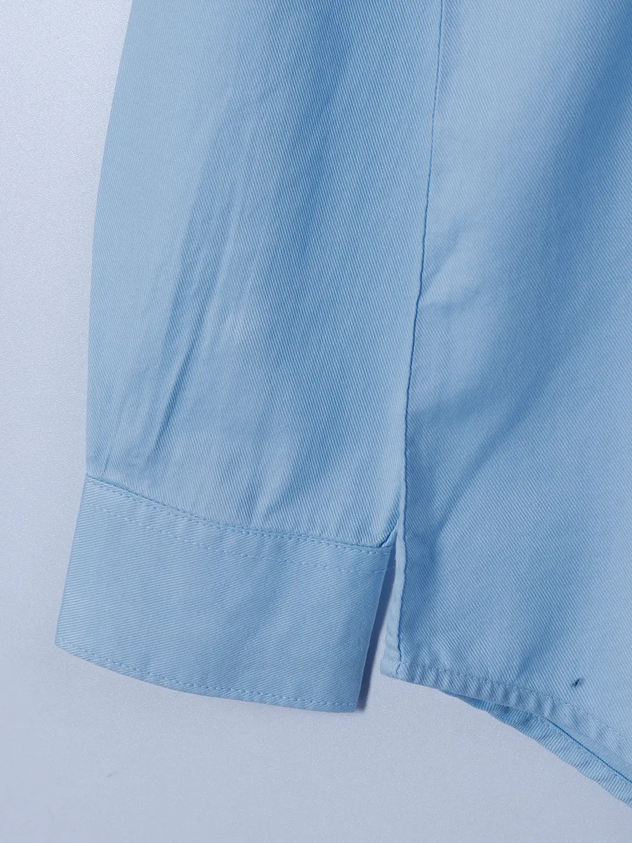 Pioneer sky blue plain shirt