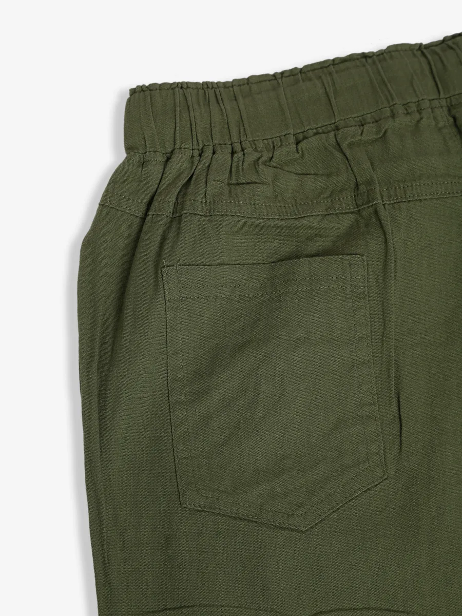 Global Republic plain cotton olive lower pant