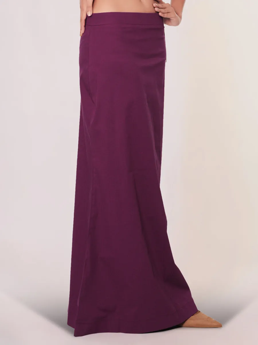 Plain purple saree shapewear