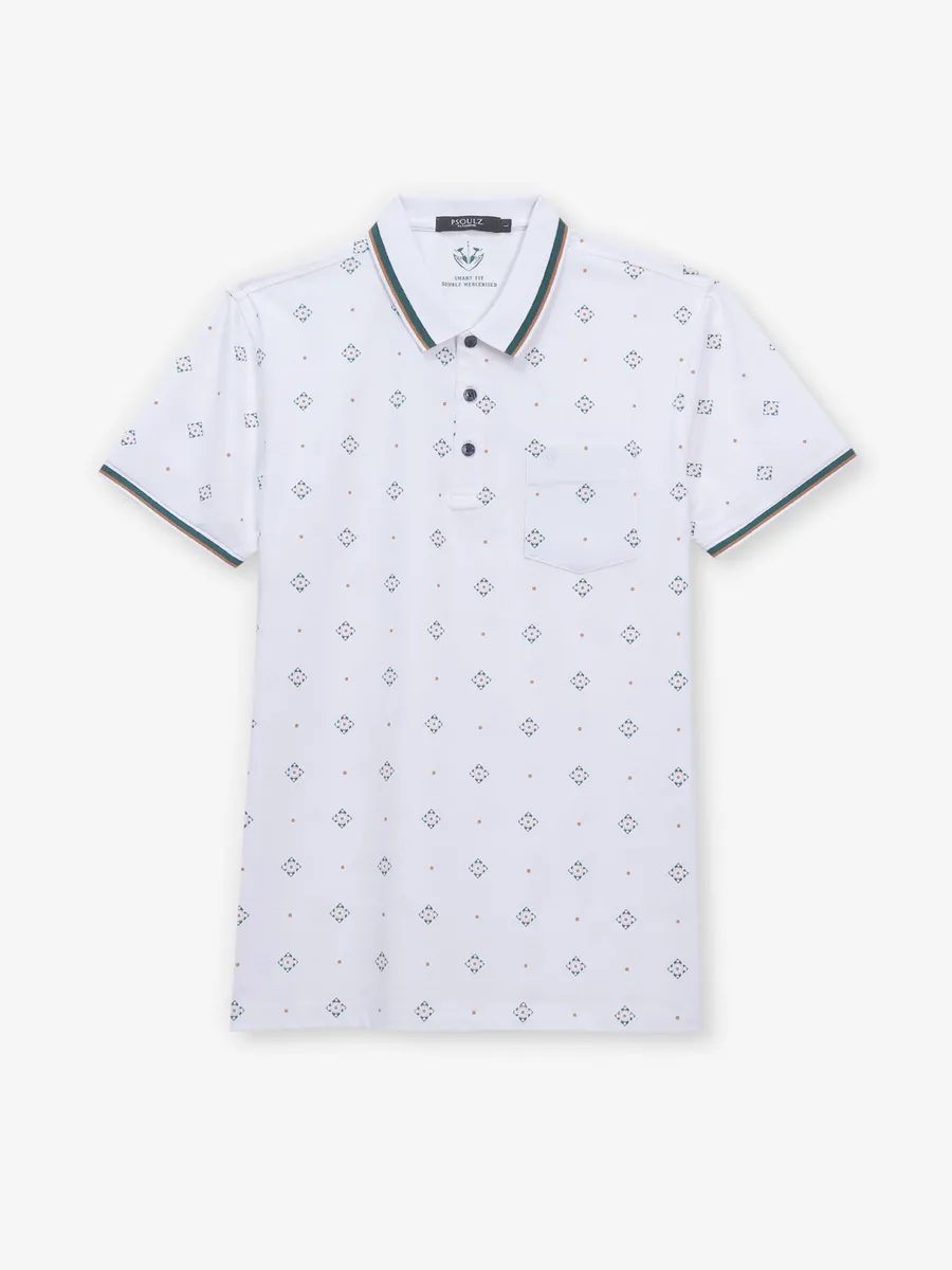 PSOULZ cotton printed white t-shirt