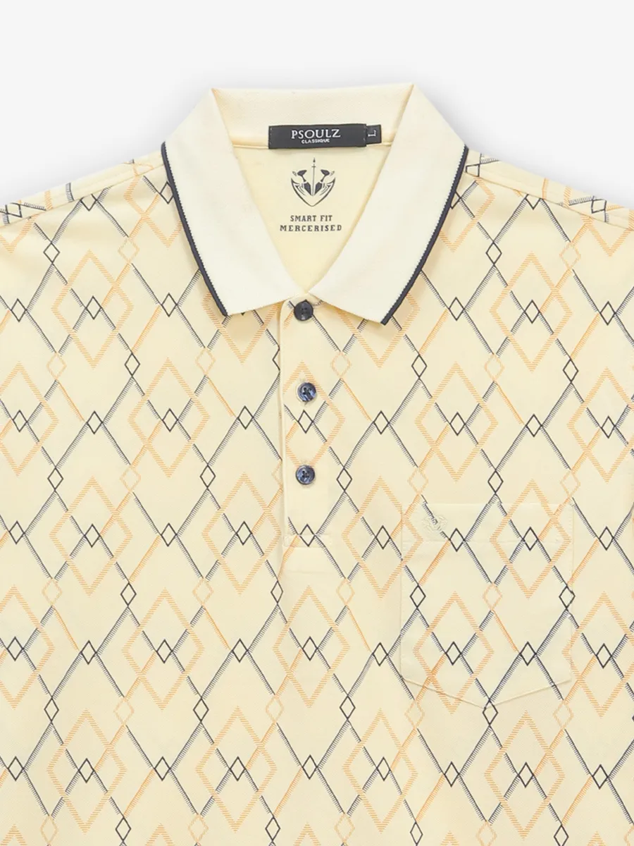 PSOULZ lime yellow cotton t-shirt