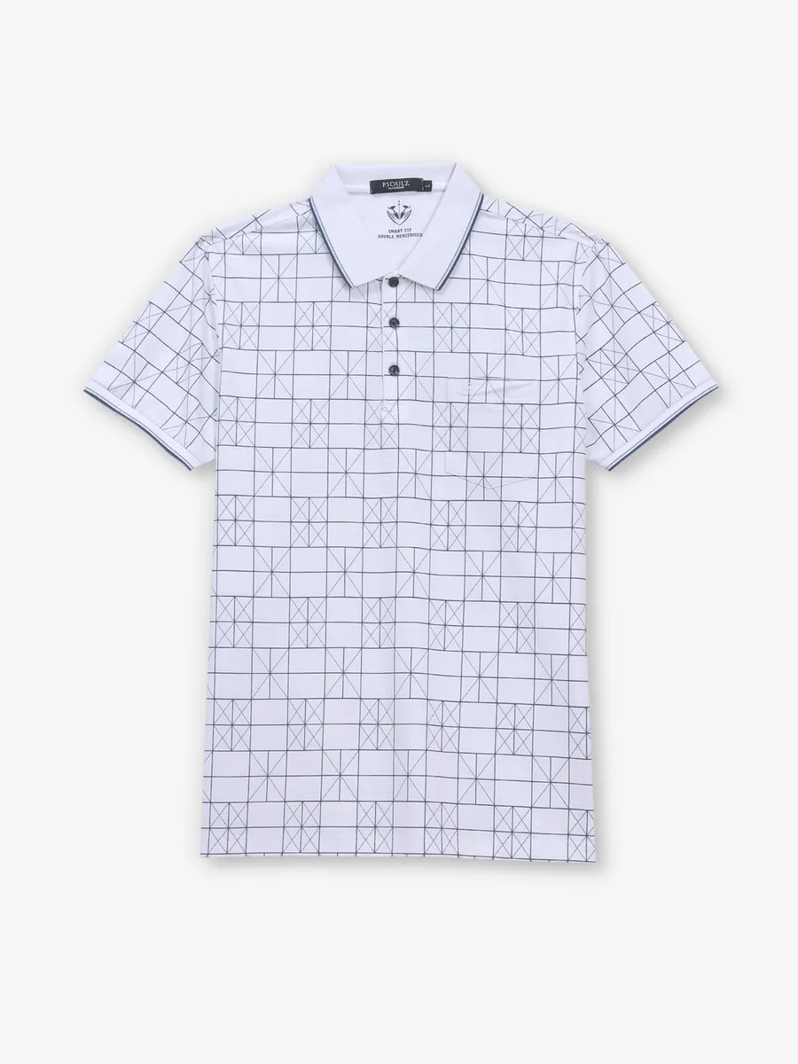 PSOULZ printed white cotton t-shirt