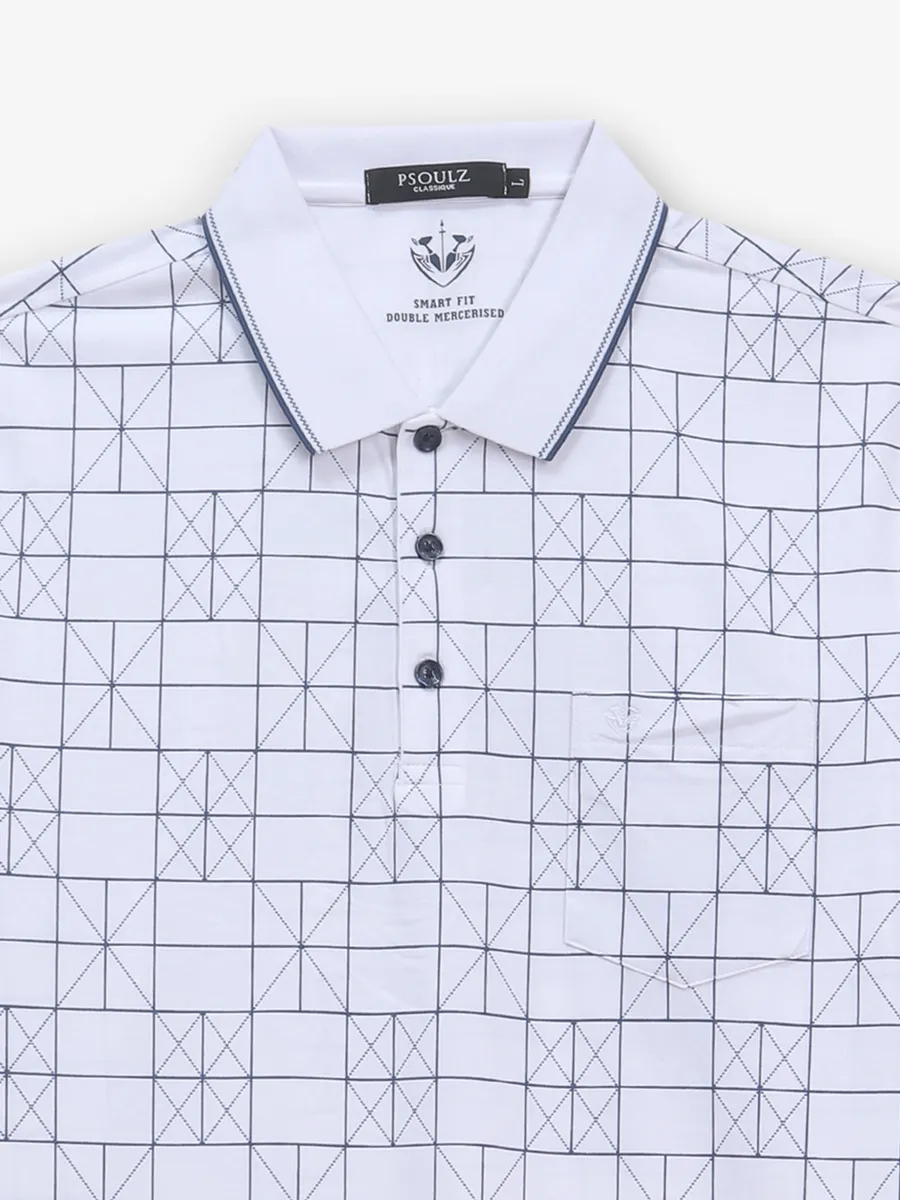 PSOULZ printed white cotton t-shirt
