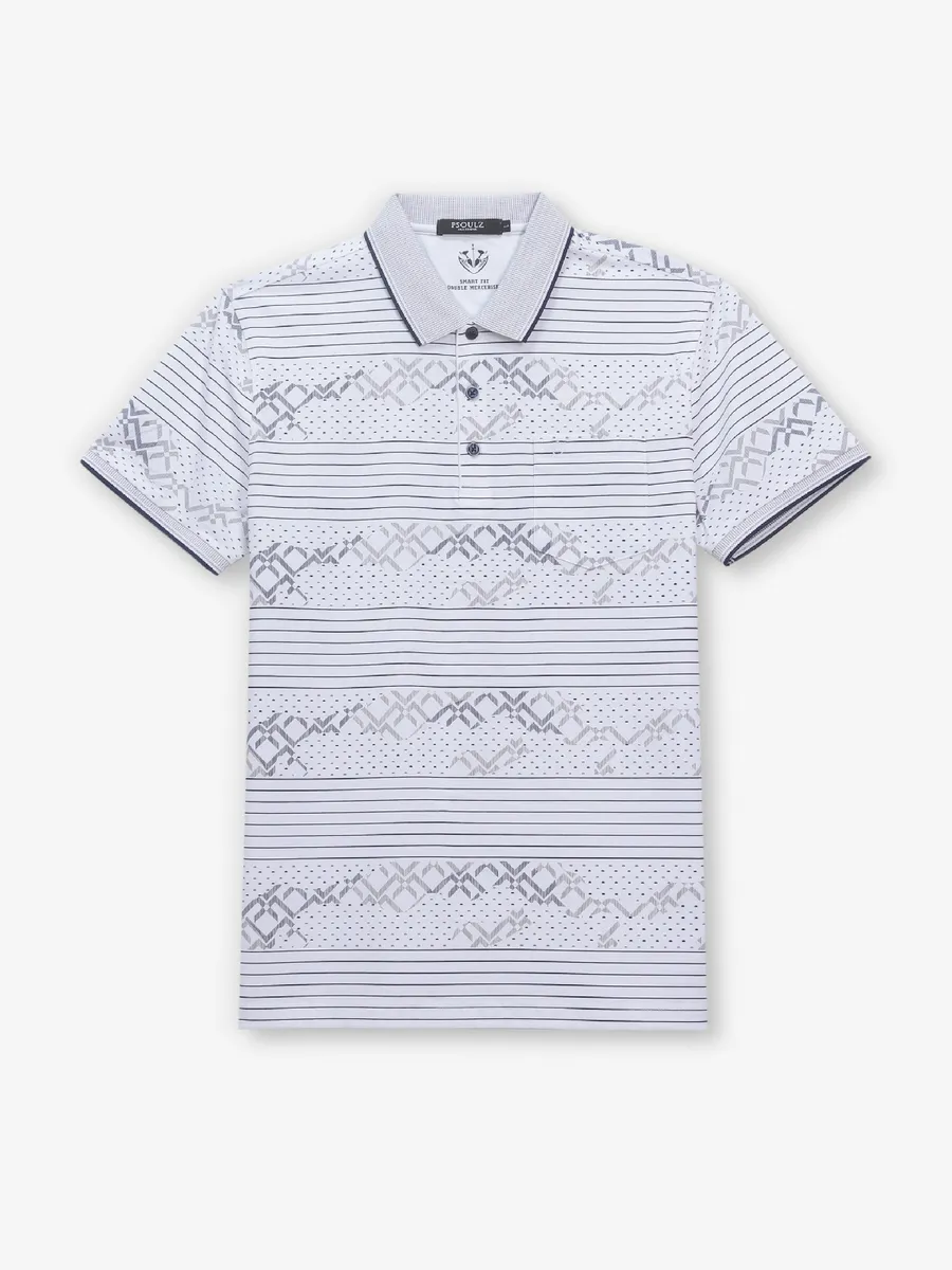 PSOULZ white printed slim fit t-shirt
