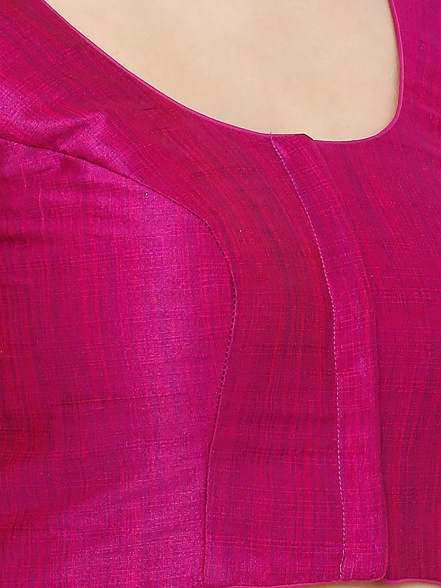Purple silk plain blouse