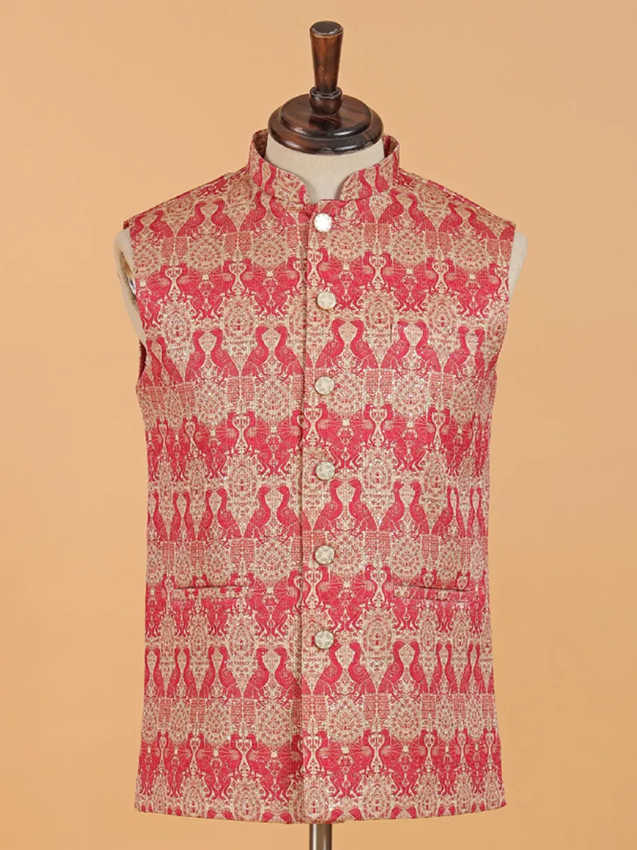 Rad cotton silk waistcoat with print