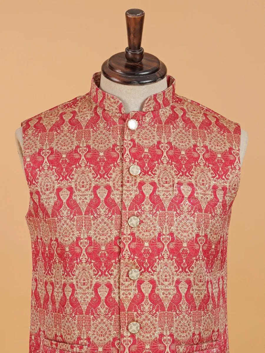 Rad cotton silk waistcoat with print
