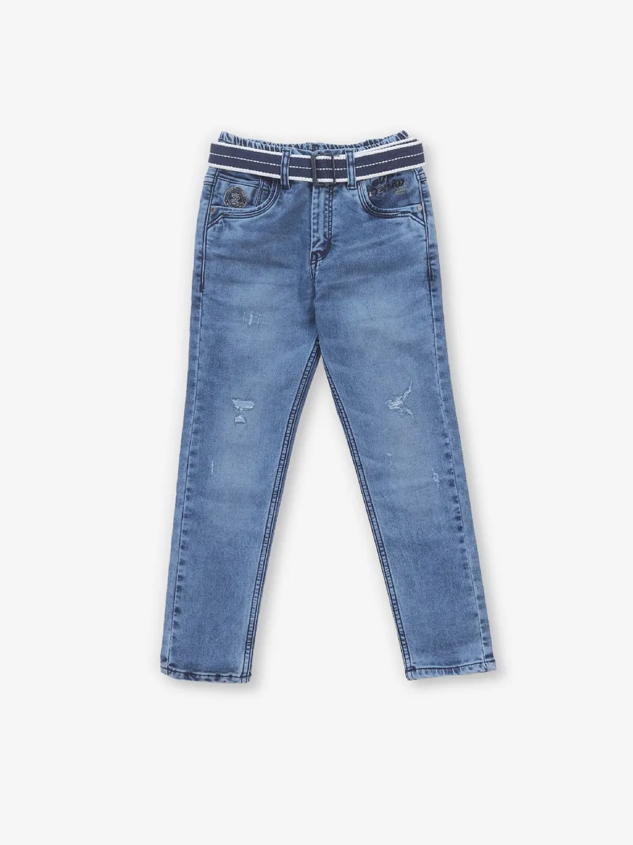 RAGS light blue washed ripped jeans
